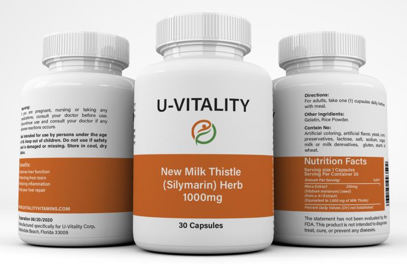 New Milk Thistle/Silymarin Herb 1000 mg